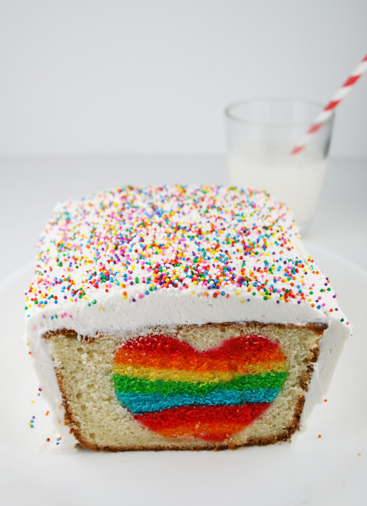 The coolest rainbow cake for a birthday party.