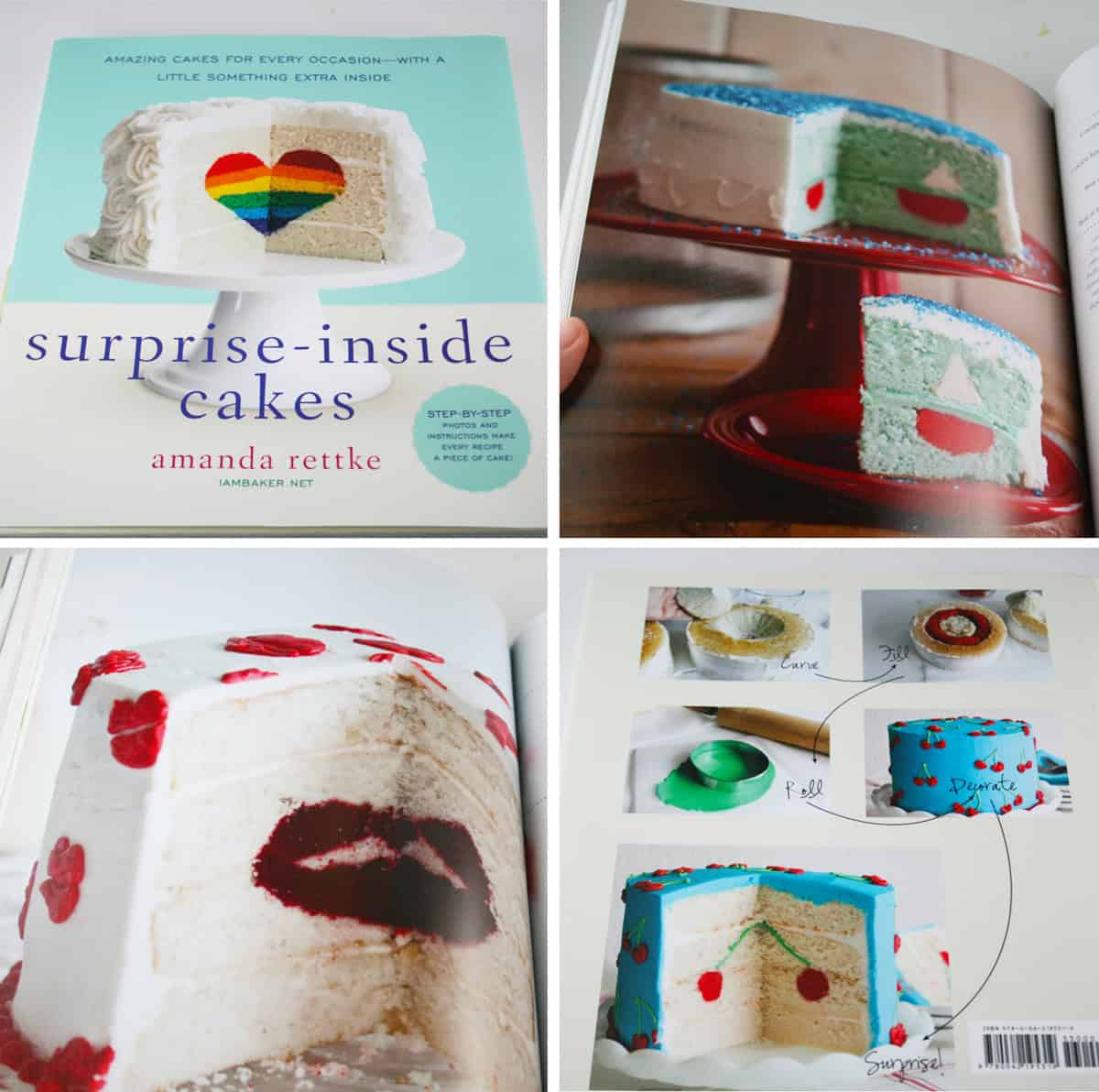 Surprise Inside Cakes cookbook.