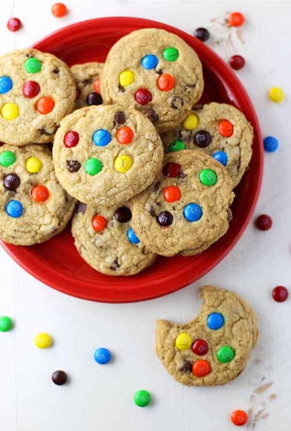 Chewy Chocolate Chip M&M Cookies