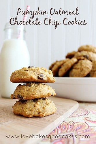 Pumpkin Oatmeal Chocolate Chip Cookies