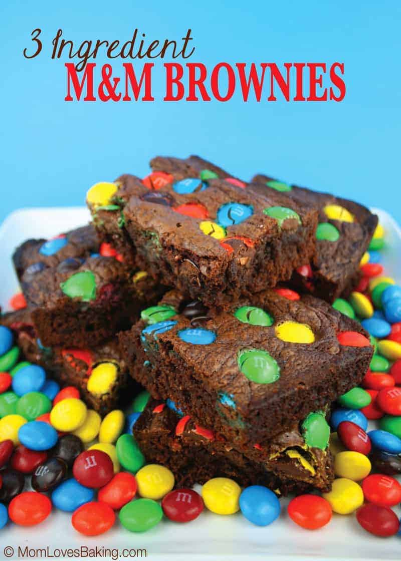 3-Ingredient M&M Brownies