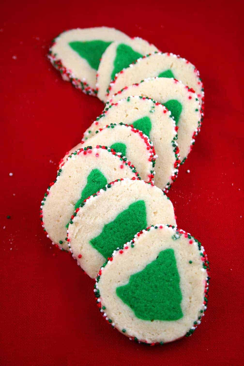 Slice 'n' Bake Christmas Tree Cookies - Mom Loves Baking