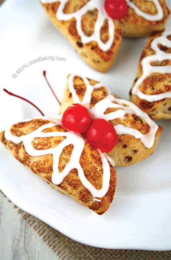 Cinnamon-Roll-Butterflies-On-Plate