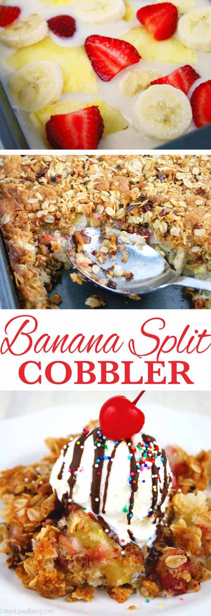 Banana Split Cobbler