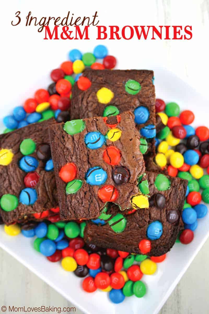 M&M Brownies Recipe - Confessions of a Baking Queen