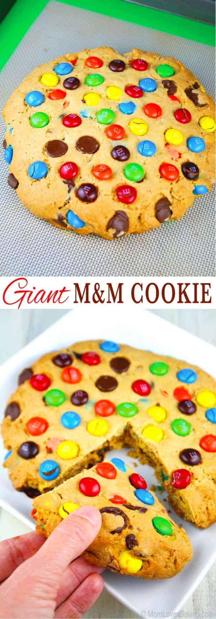 Giant M&M Cookies  My Baking Addiction