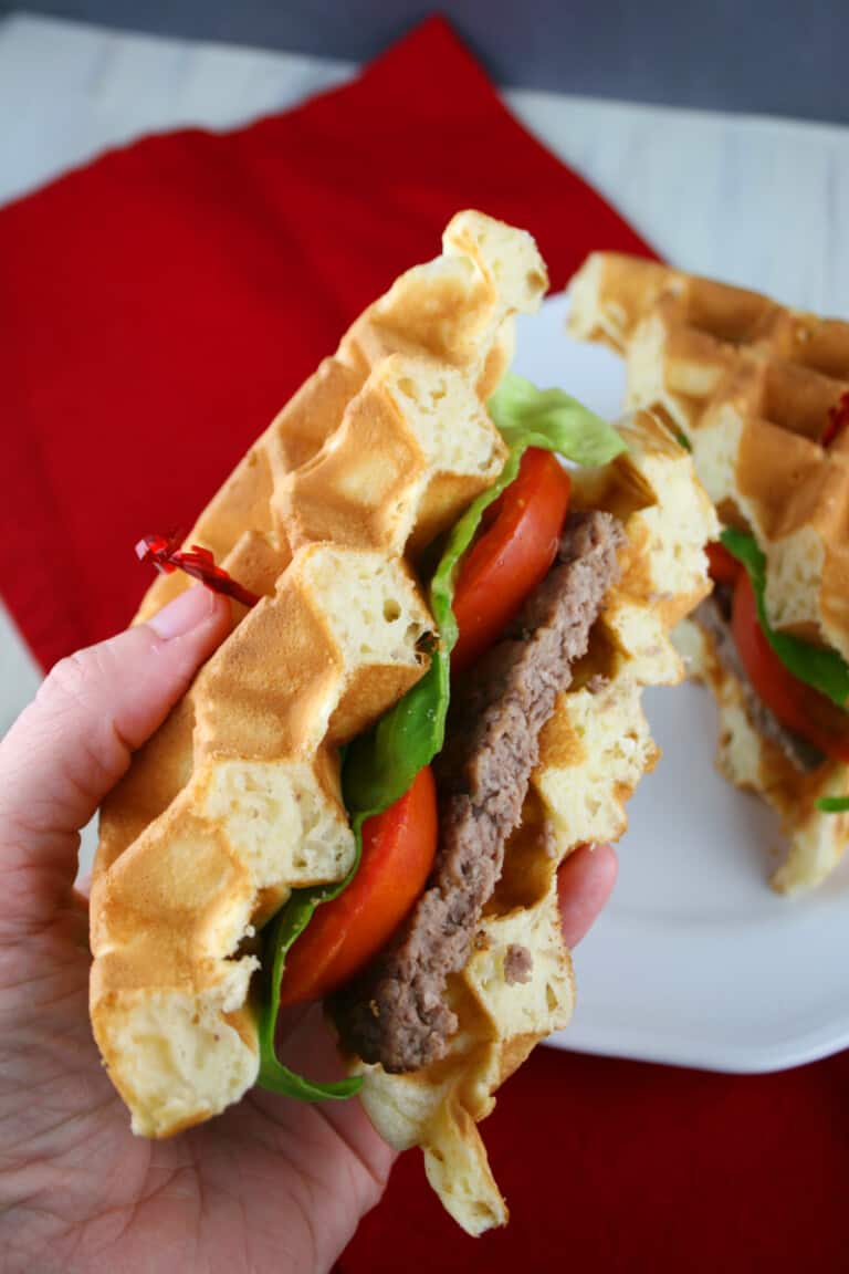 [Ad] Waffle Burgers Mom Loves Baking
