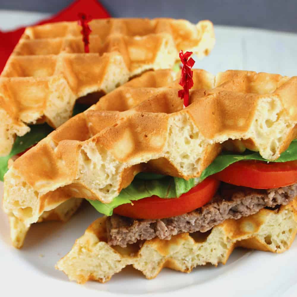 [Ad] Waffle Burgers Mom Loves Baking