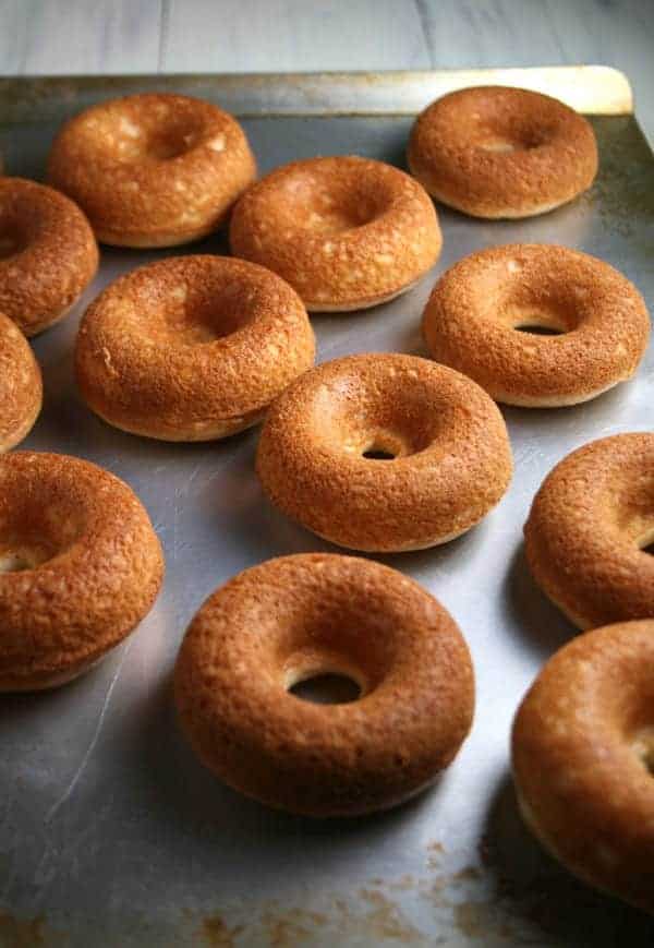 Frosted Sugar Cookie Doughnuts - Mom Loves Baking