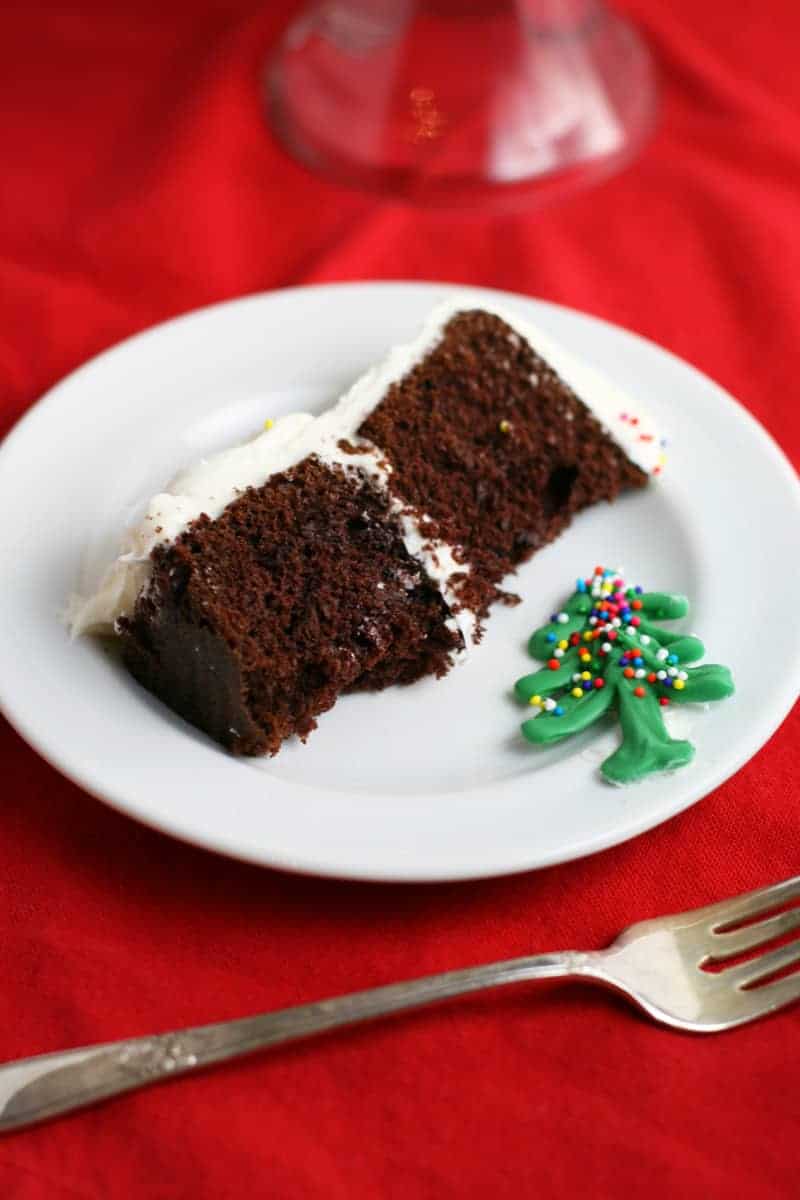 Chocolate Christmas Tree Cake
