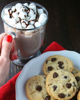 Easy Hot Chocolate and the perfect Chocolate Chip Cookies