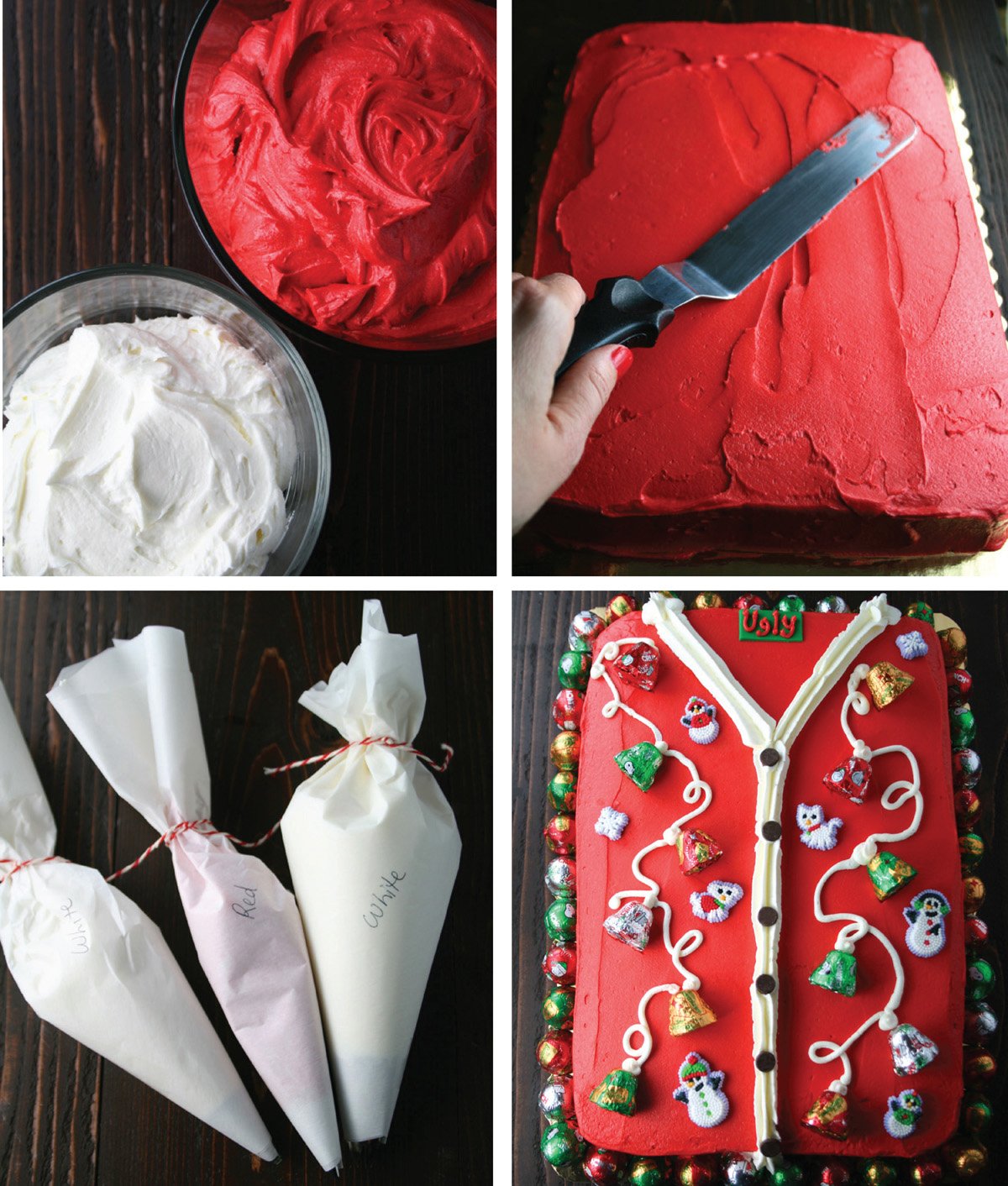 How to make an ugly sweater cake.