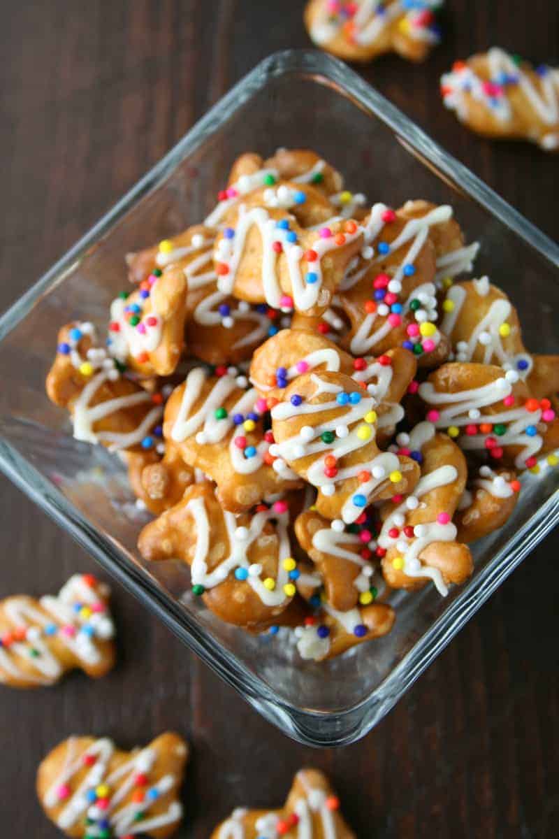 Chocolate Covered Goldfish Pretzels