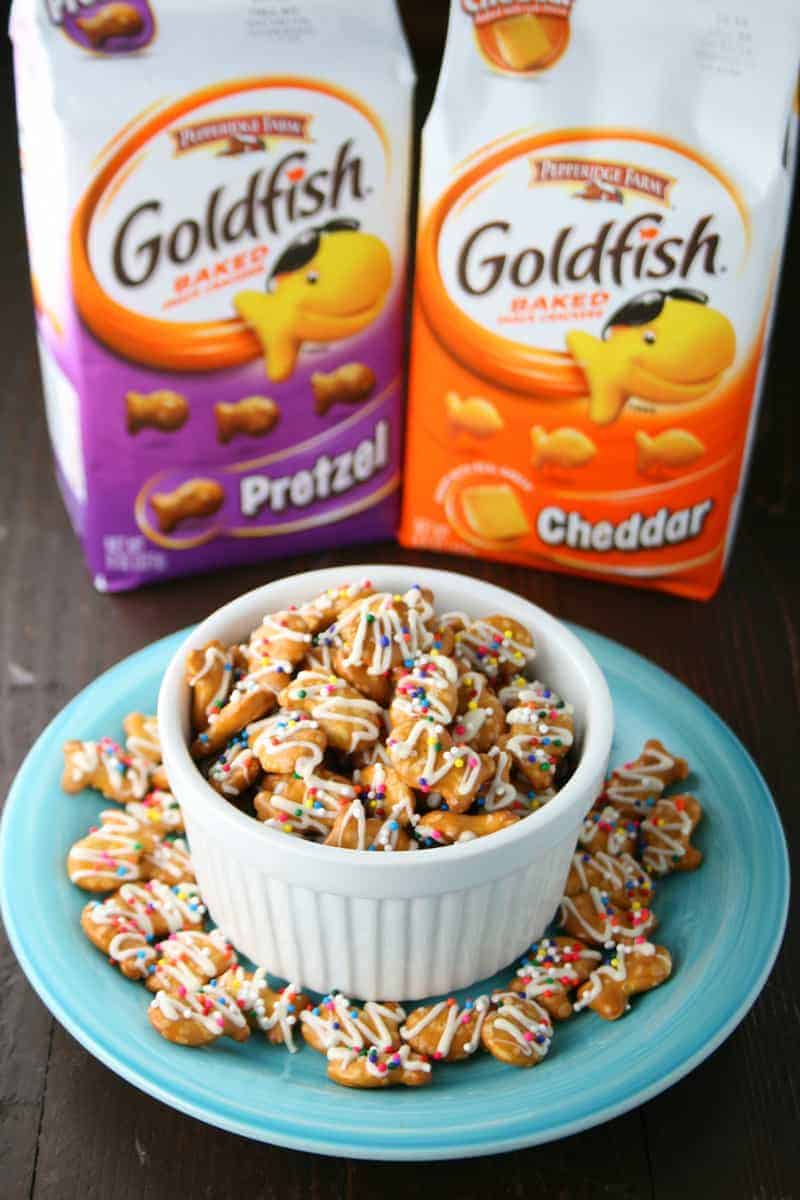 Chocolate Covered Goldfish Pretzels