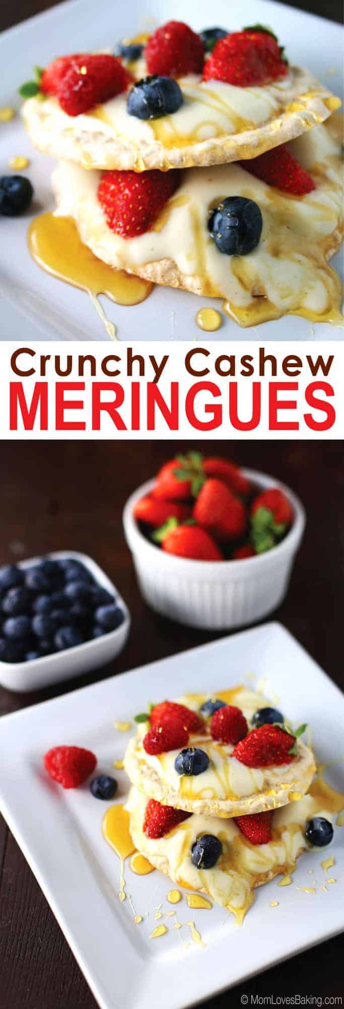 Crunchy Cashew Meringues