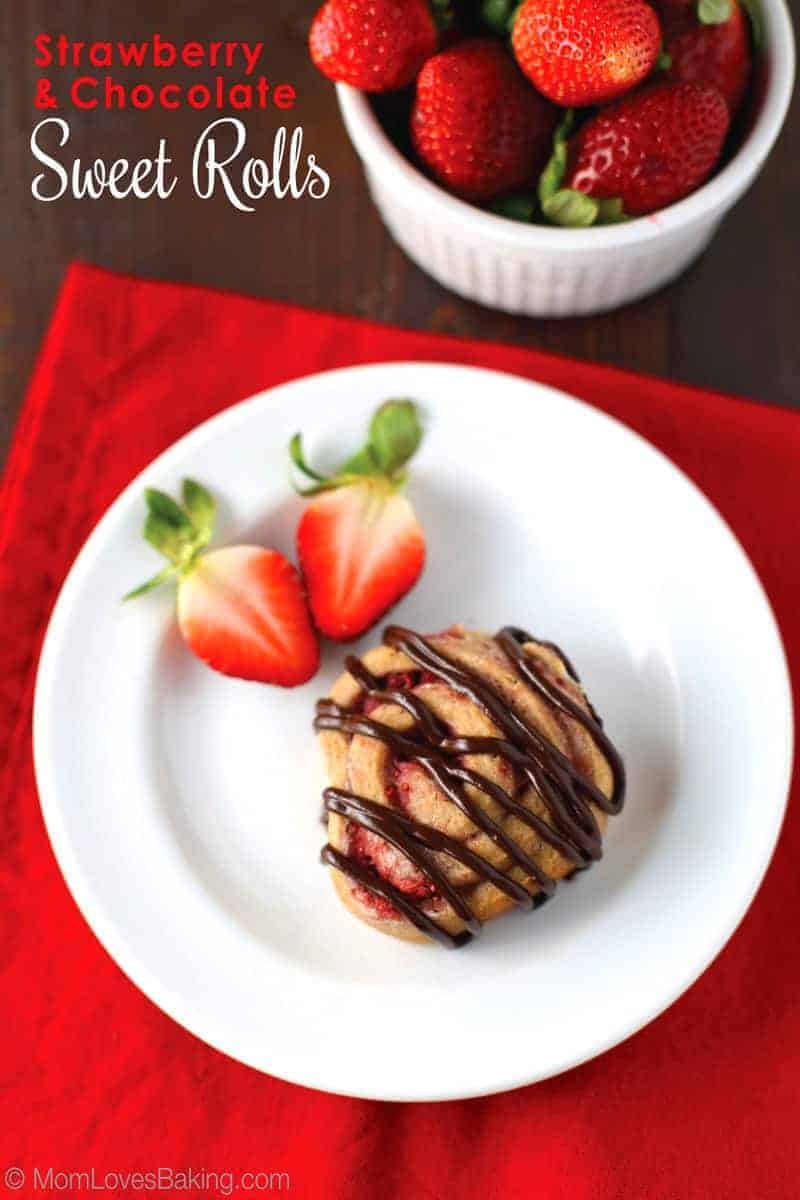 Strawberry and Dark Chocolate Sweet Rolls