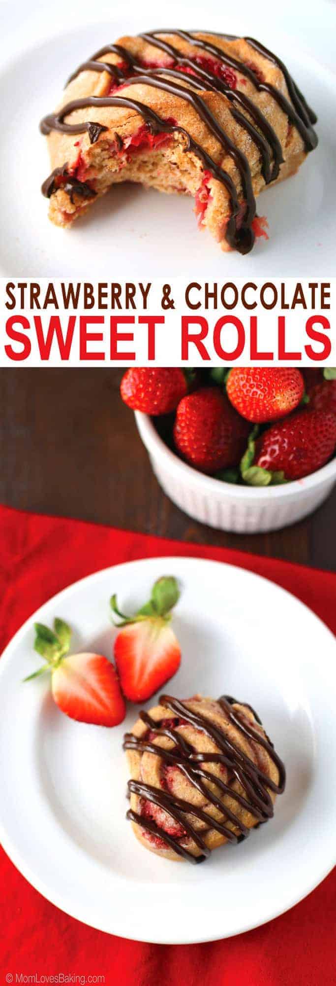 Strawberry and Dark Chocolate Sweet Rolls