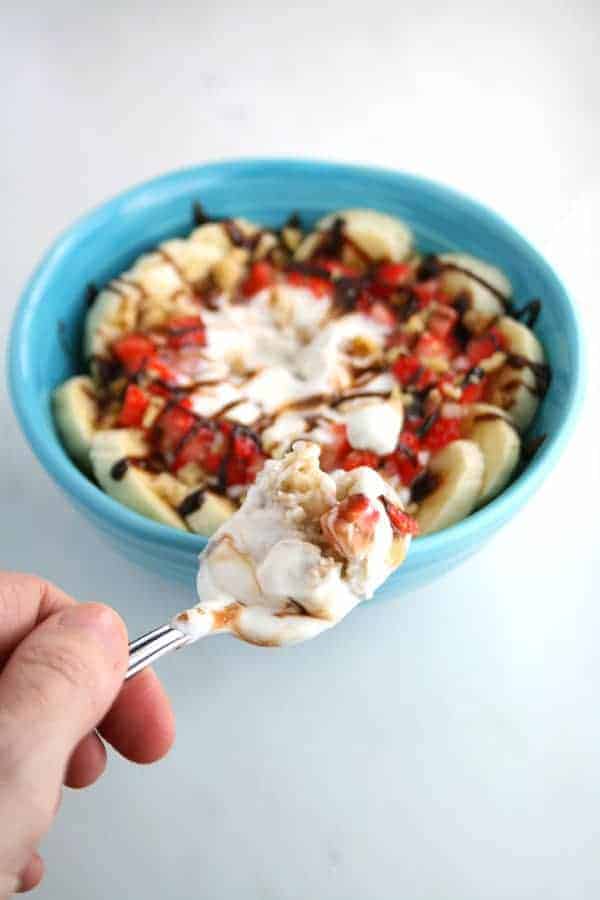 Banana Split Oatmeal