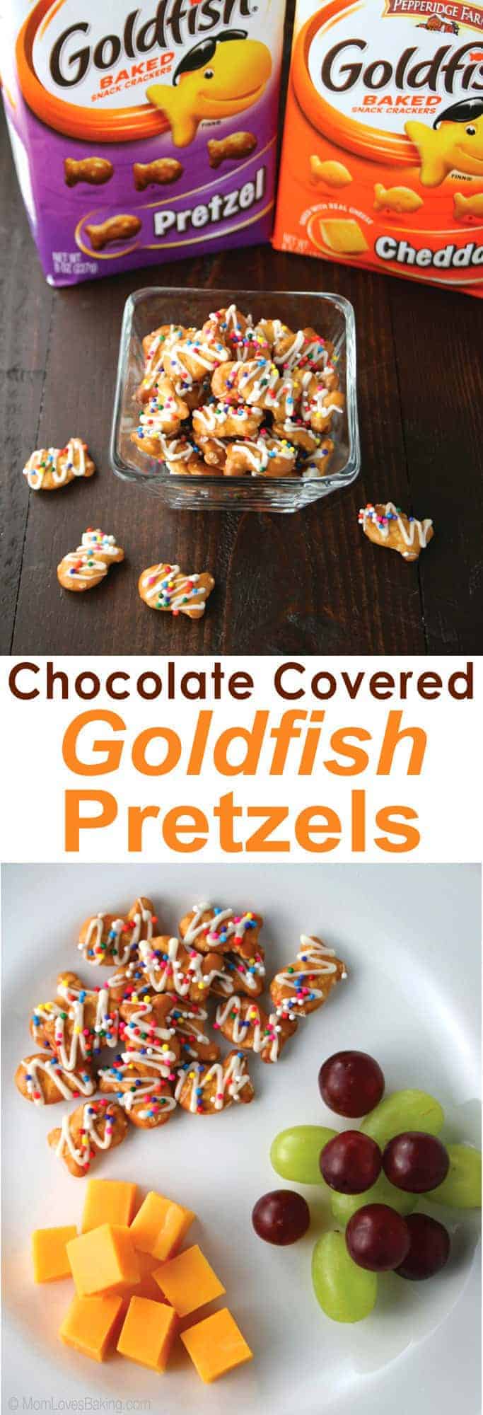 Chocolate Covered Goldfish Pretzels