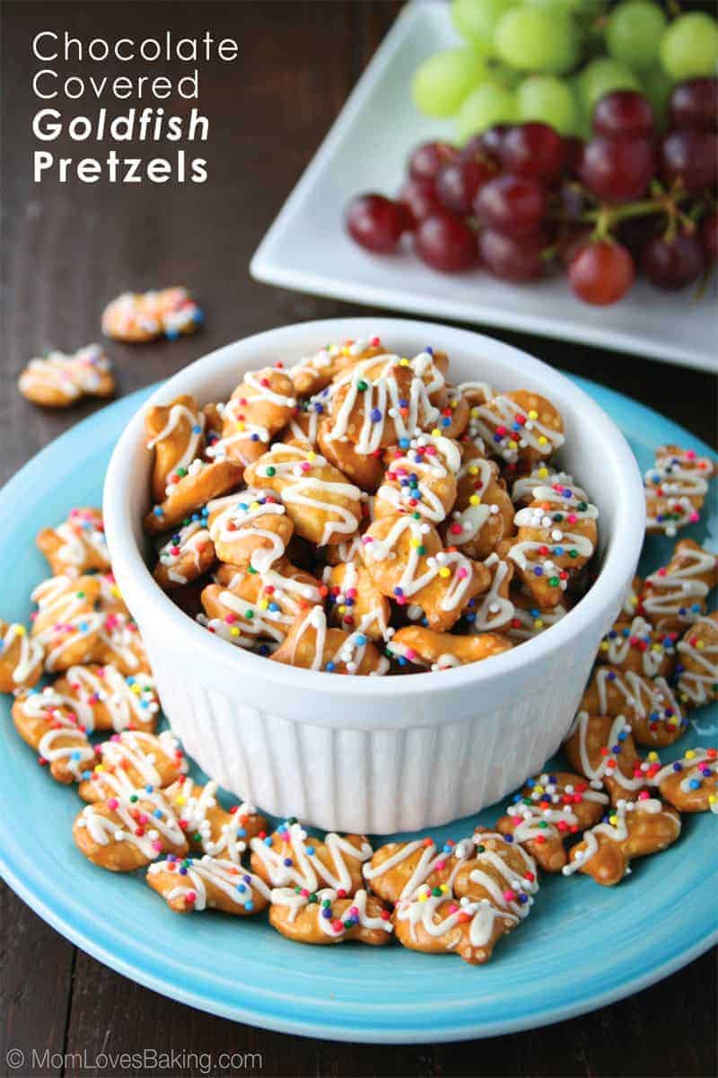 Chocolate Covered Goldfish Pretzels