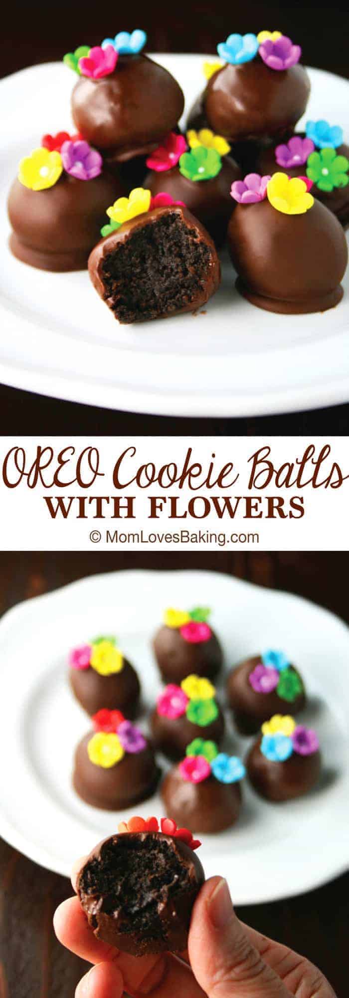 OREO Cookie Balls with Flowers