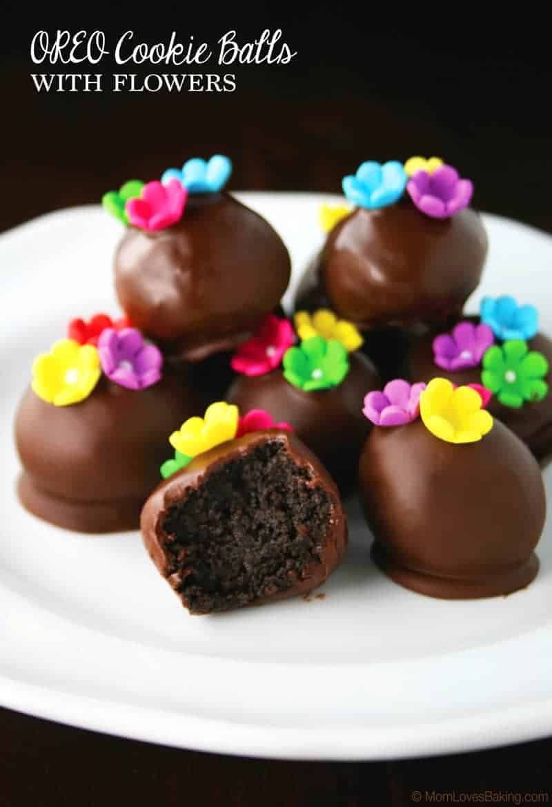 OREO Cookie Balls with Flowers