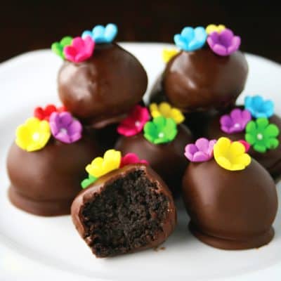 OREO Cookie Balls with Flowers
