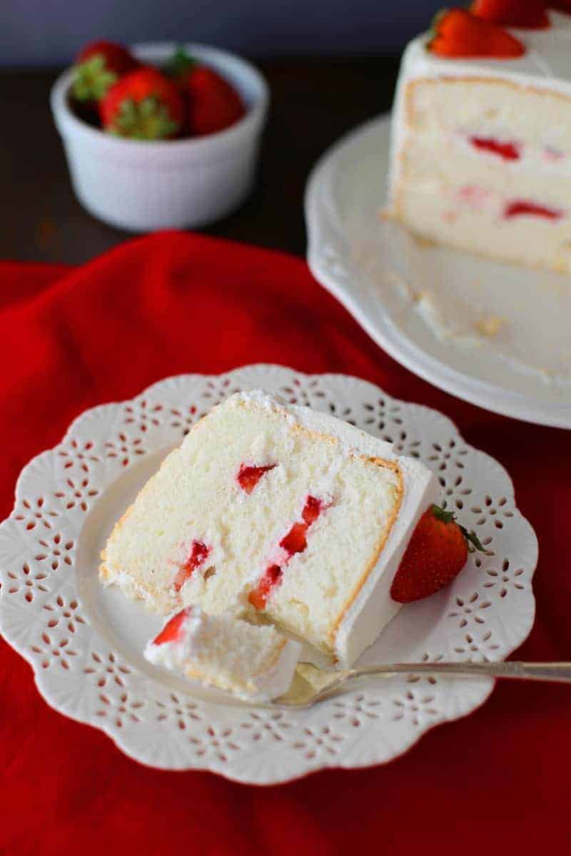 Strawberry Angel Food Cake