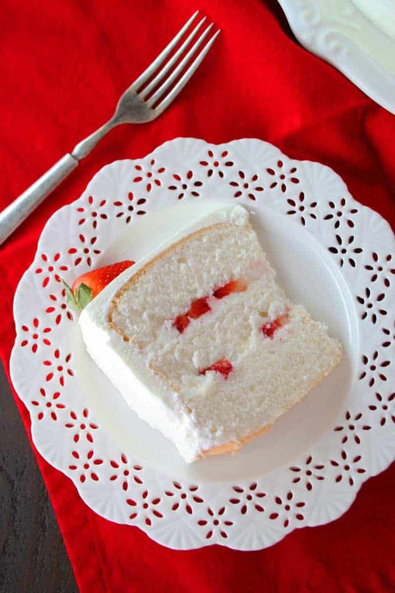 Strawberry Angel Food Cake