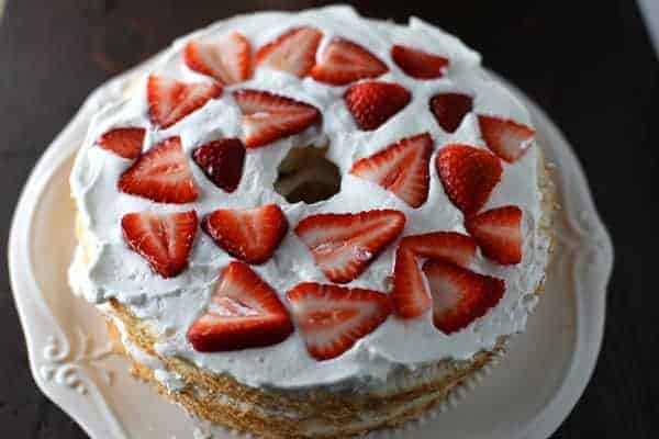 Strawberry Angel Food Cake