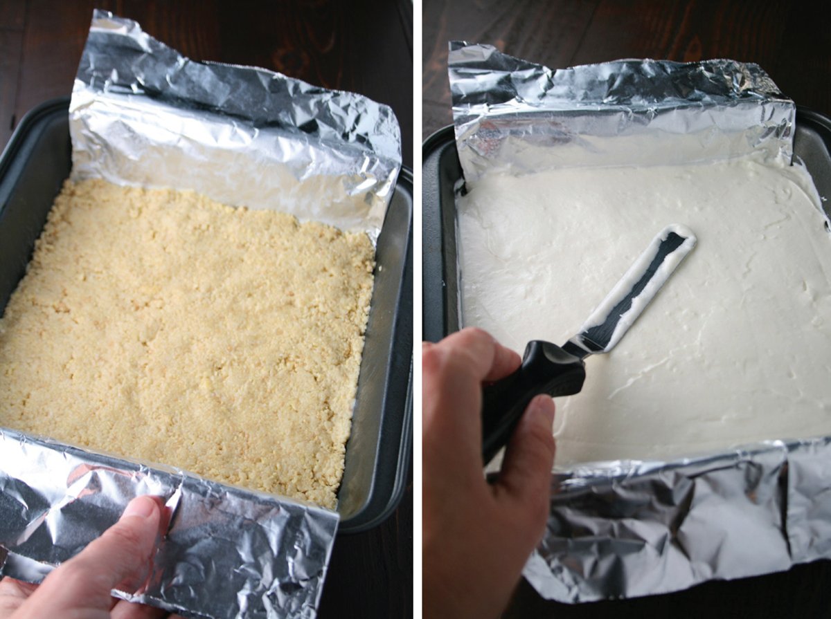 How to make cheesecake bars.