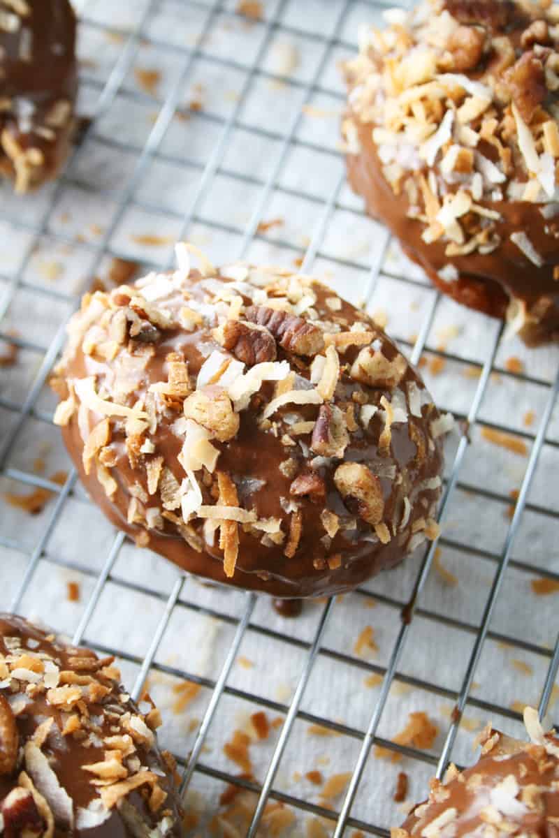 German Chocolate Donuts