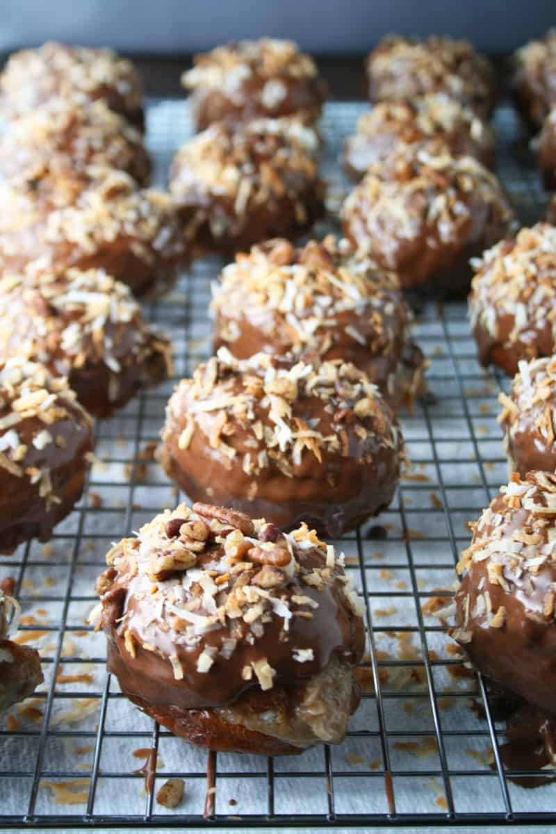 German Chocolate Donuts