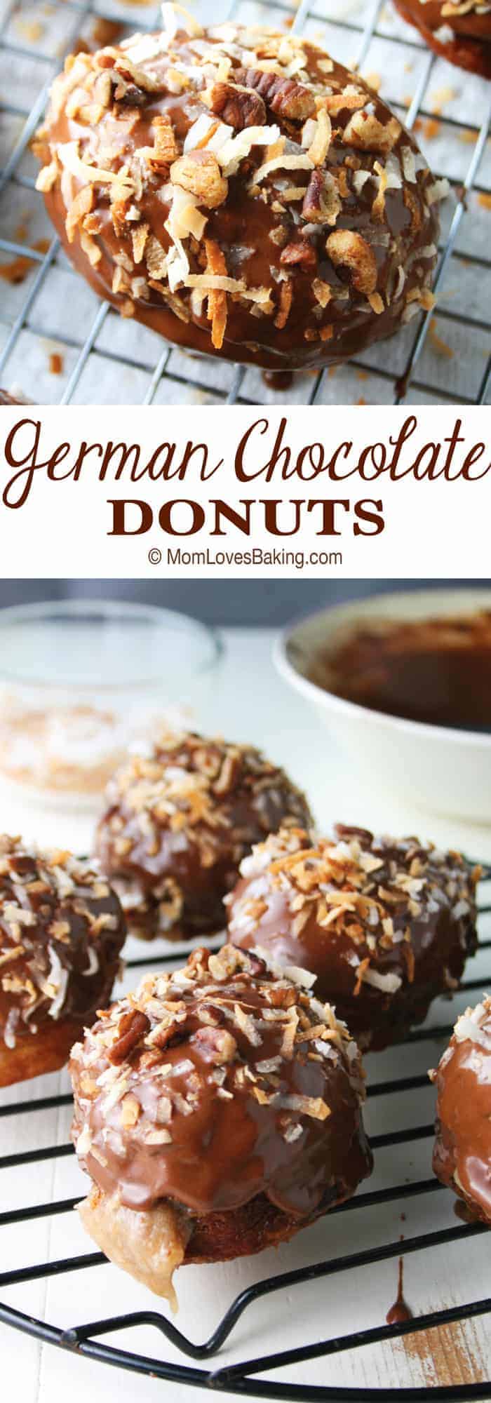 German Chocolate Donuts