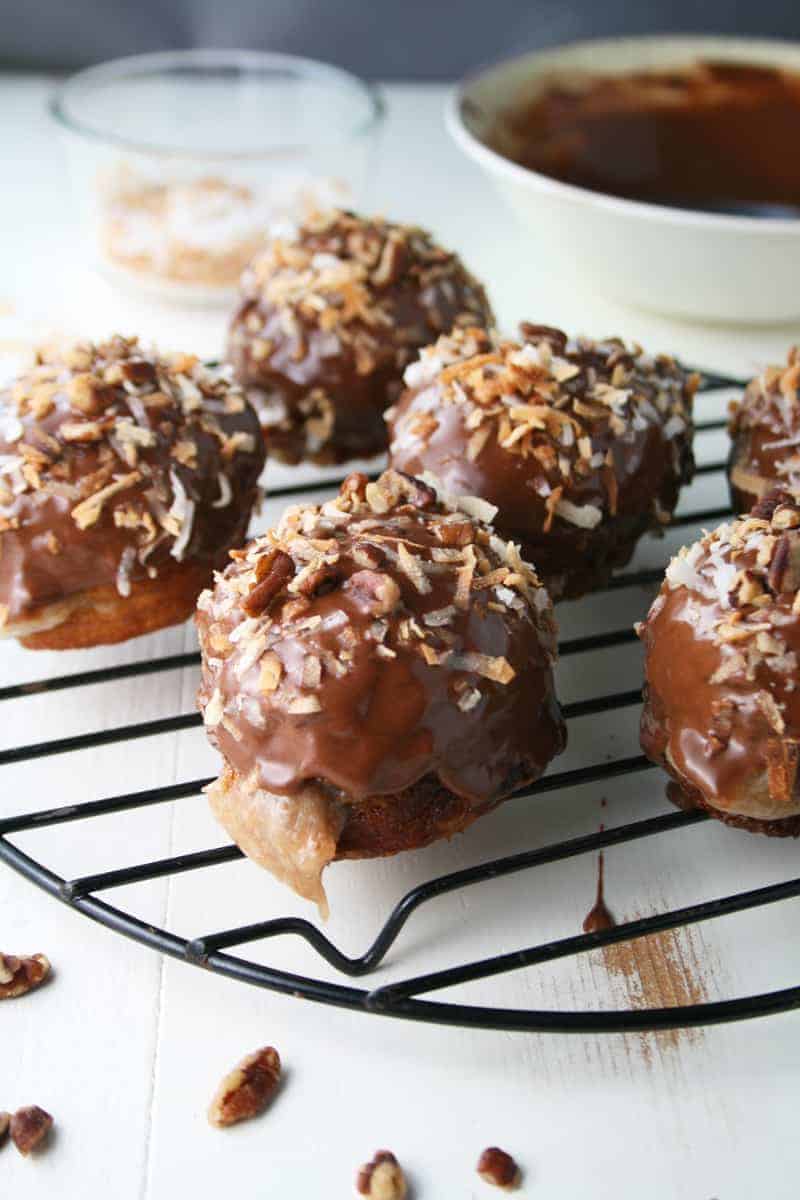 German Chocolate Donuts