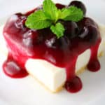 Skinny Blueberry Cheesecake Bars