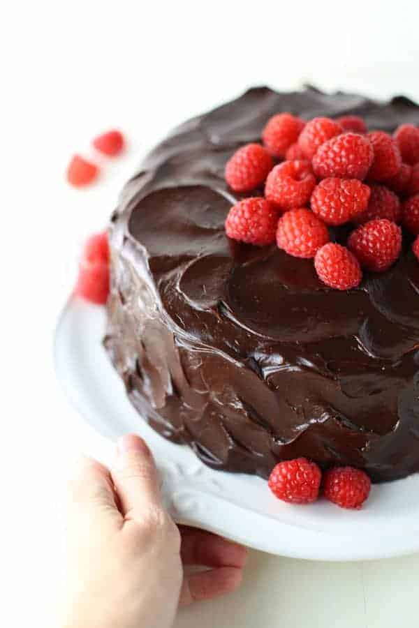 Chocolate Raspberry Layer Cake