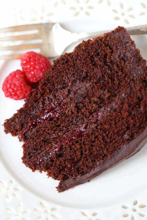Chocolate Raspberry Layer Cake