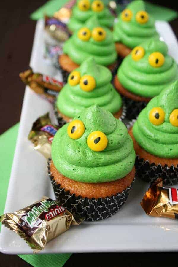 Green Ghost Cupcakes with Slime