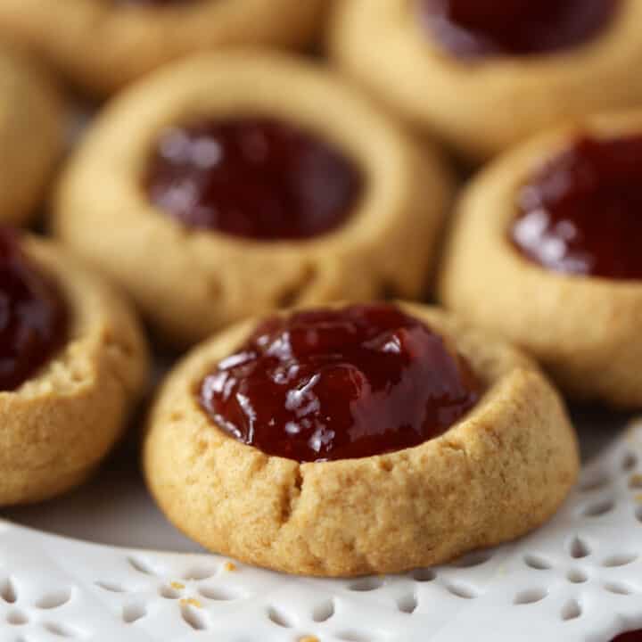 Peanut Butter and Jelly Thumbprints