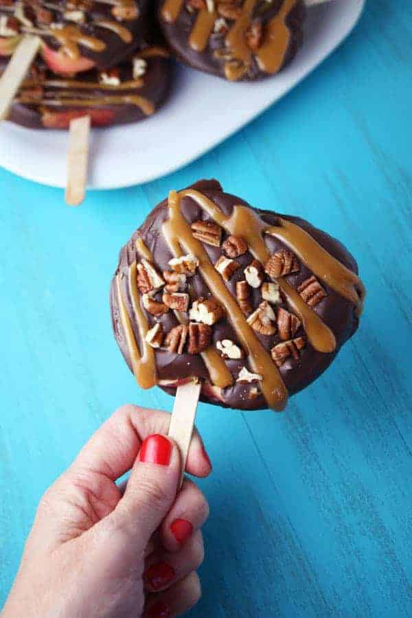 Chocolate Turtle Apple Slices