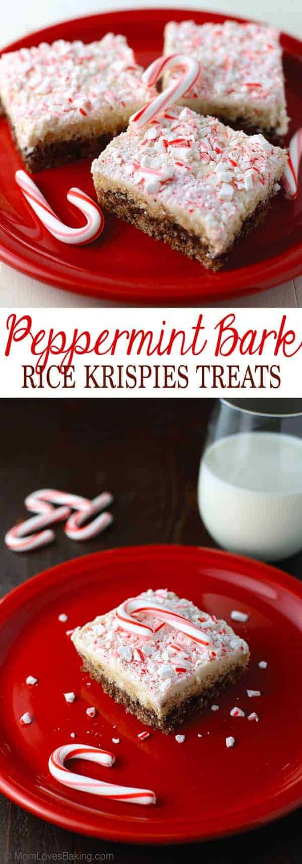 Peppermint Bark Rice Krispies Treats