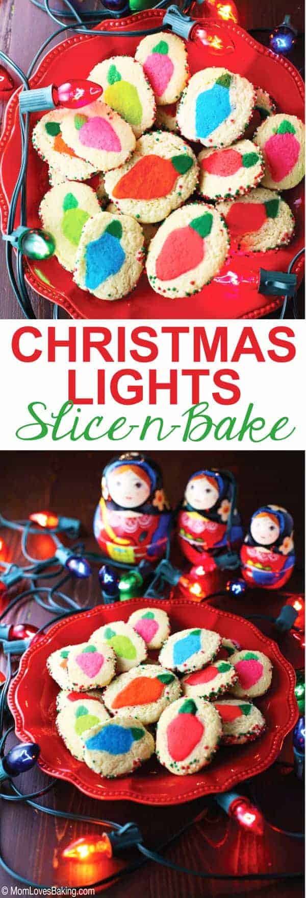 Christmas Lights Slice-N-Bake Cookies VIDEO - Mom Loves Baking