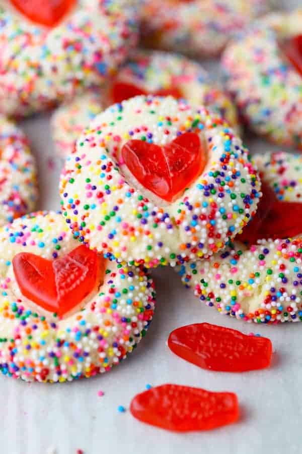 Swedish Fish Heart Cookies