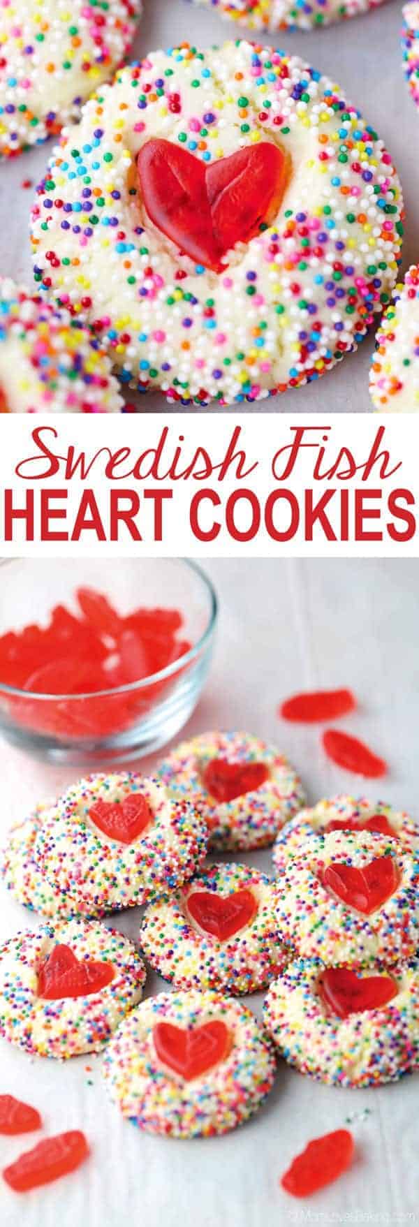 Swedish Fish Heart Cookies