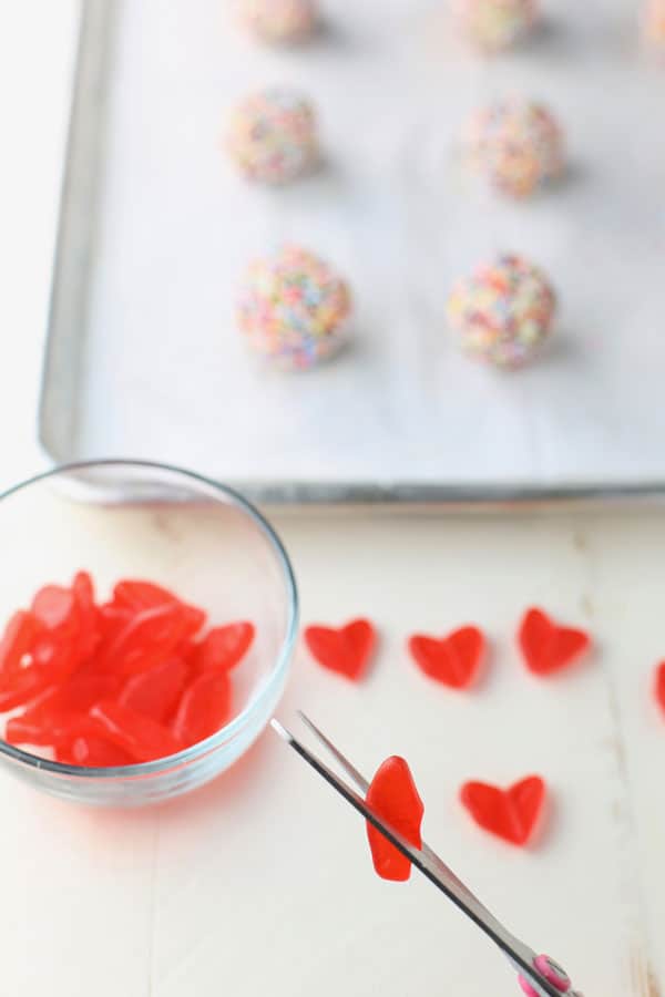 Swedish Fish Heart Cookies