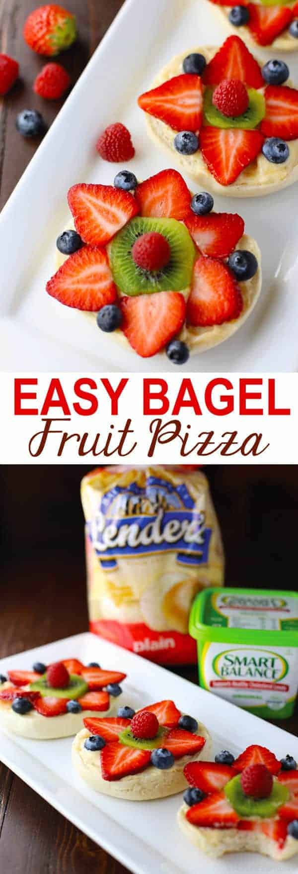 Easy Bagel Fruit Pizza