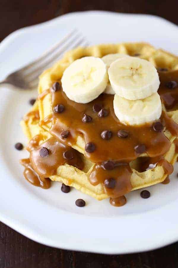 Peanut Butter Banana Waffles