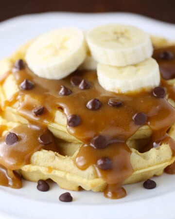 Peanut Butter Banana Waffles