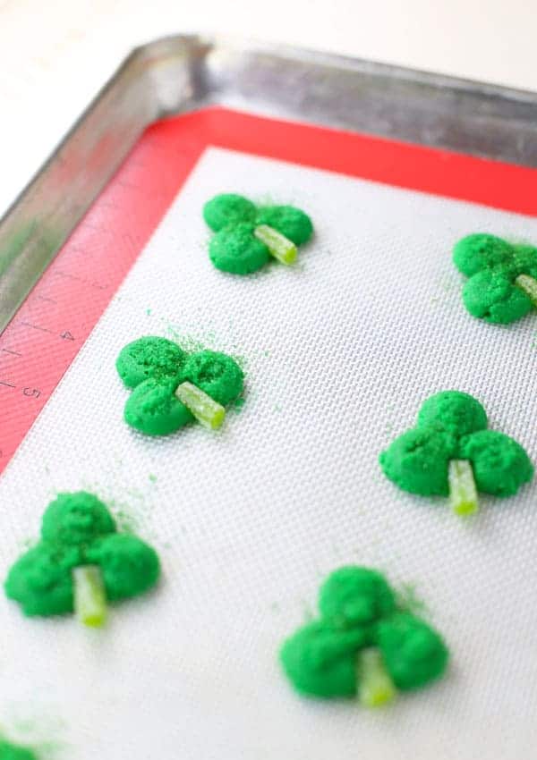 Shamrock Cookie Press Cookies